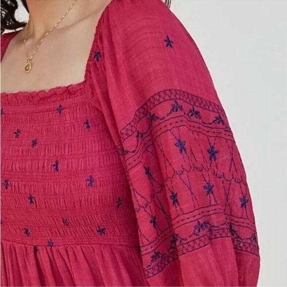 Anthropologie Bonnie Smocked Midi Dress XS - Picture 2 of 6
